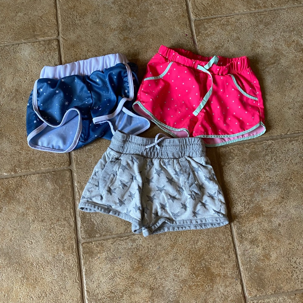 Three pair of toddler girl shorts